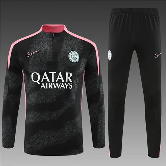 Paris Saint Germain Half-Pull Trainingspak 'Zwart/Roze/Grijs' - VOLWASSENEN