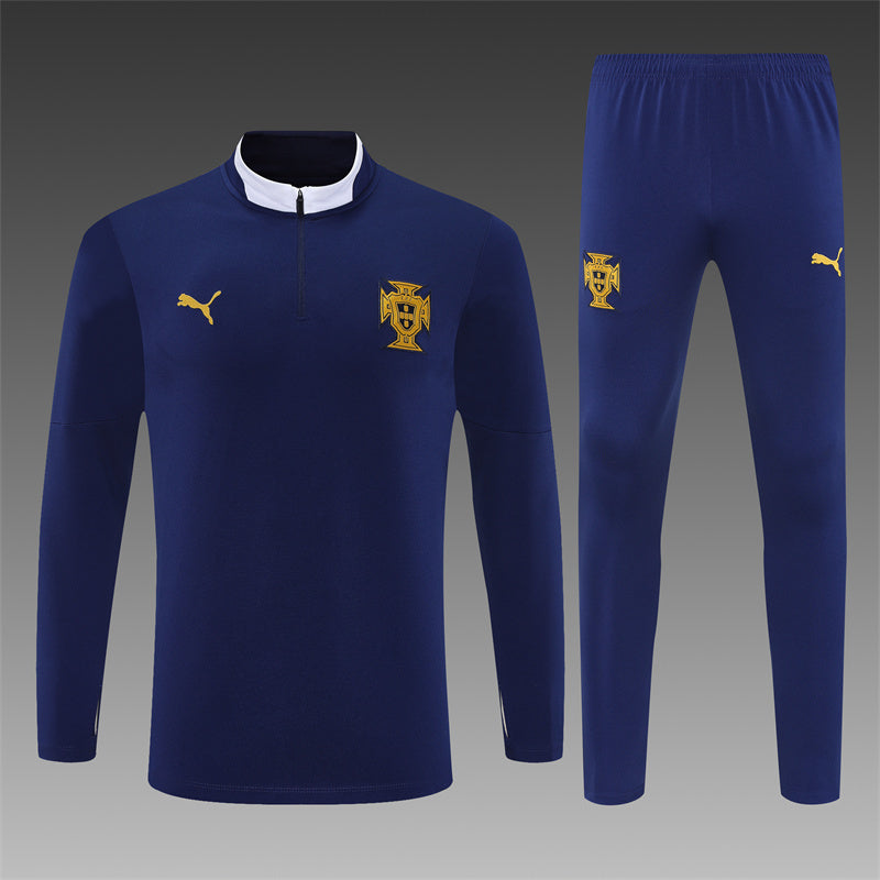 Portugal Half-Pull Trainingspak 'Blauw' 25/26 - KINDEREN