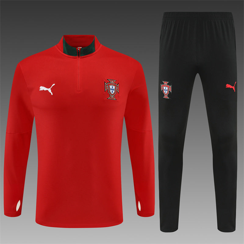 Portugal Half-Pull Trainingspak 'Rood' 25/26 - KINDEREN