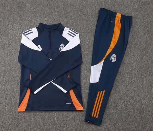 Real Madrid Half-Pull Trainingspak 'Blauw' - KINDEREN