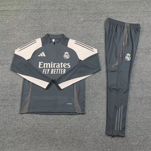 Real Madrid Half-Pull Trainingspak 'Grijs' - KINDEREN