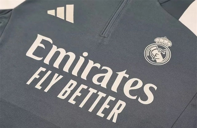 Real Madrid Half-Pull Trainingspak 'Grijs' - KINDEREN
