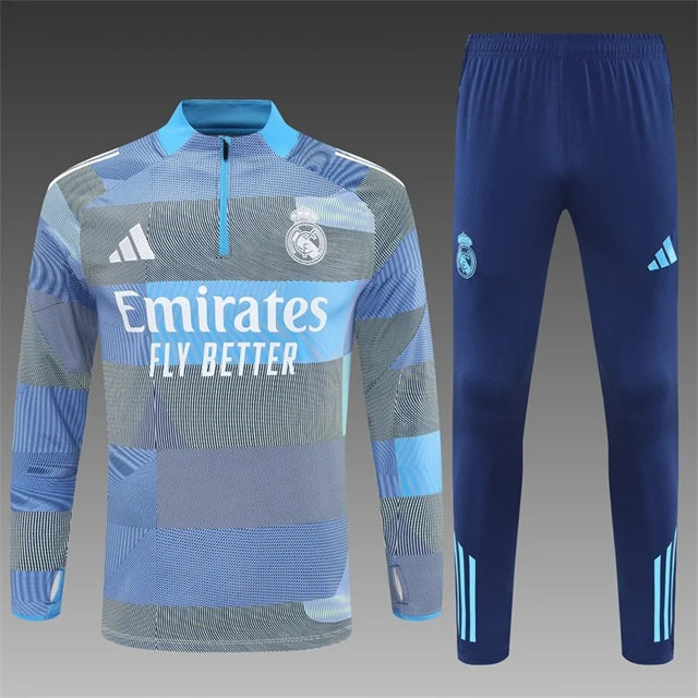 Real Madrid Half-Pull Trainingspak 'Blauw-Grijs' 25/26 - VOLWASSENEN
