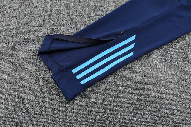 Real Madrid Half-Pull Trainingspak 'Blauw-Grijs' 25/26 - KINDEREN