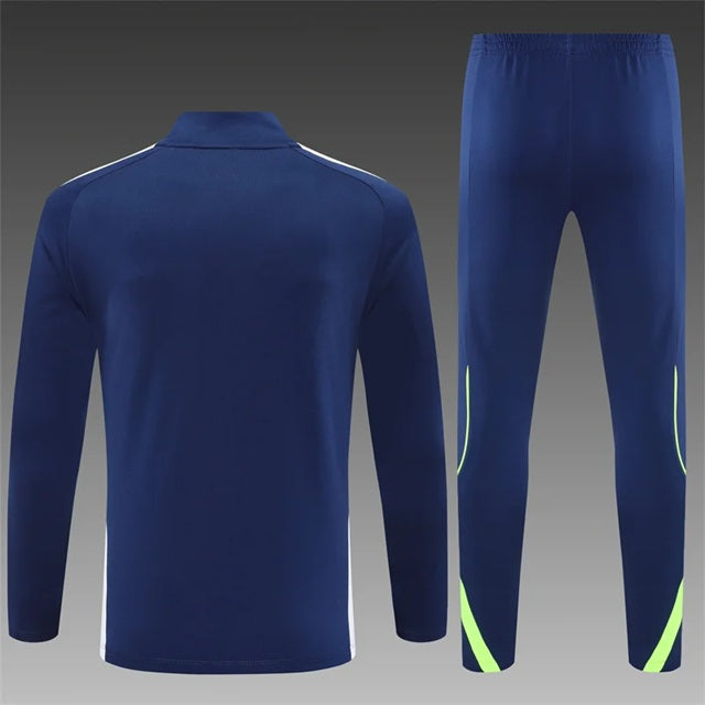 Real Madrid Half-Pull Trainingspak 'Blauw-Wit' 25/26 - VOLWASSENEN