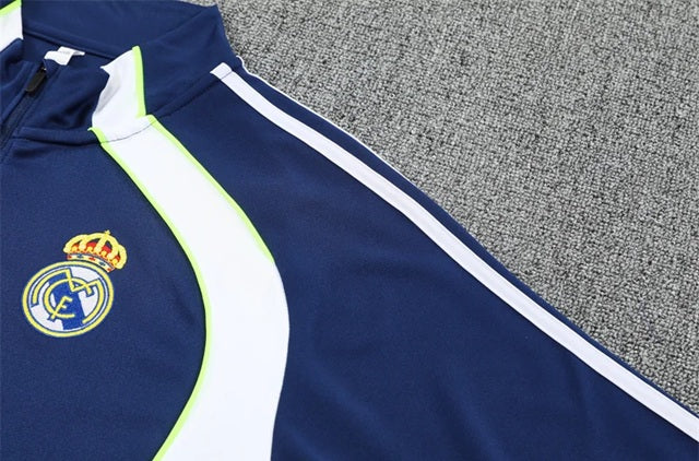 Real Madrid Half-Pull Trainingspak 'Blauw-Wit' 25/26 - VOLWASSENEN