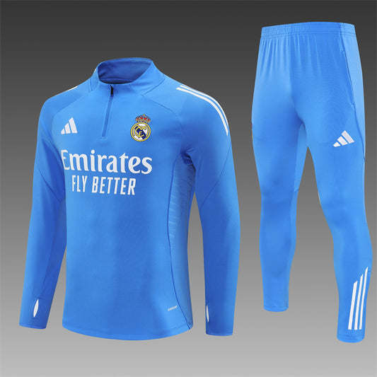 Real Madrid Half-Pull Trainingspak 'Blauw' 25/26 - VOLWASSENEN