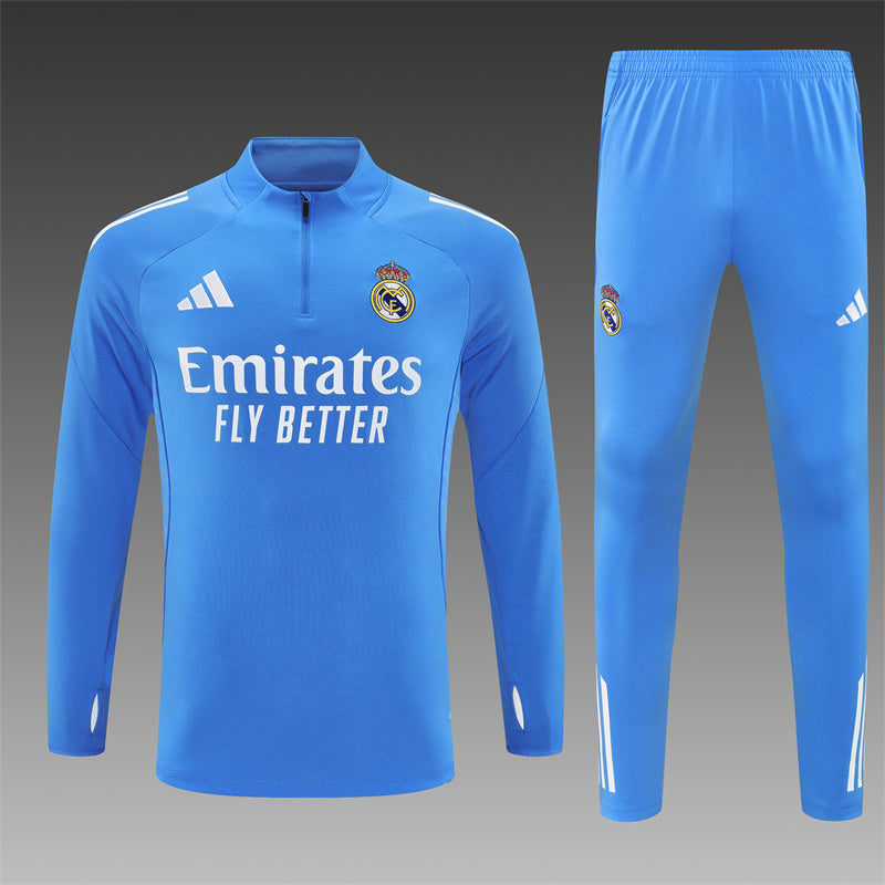 Real Madrid Half-Pull Trainingspak 'Blauw' 25/26 - KINDEREN