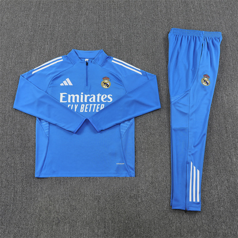 Real Madrid Half-Pull Trainingspak 'Blauw' 25/26 - KINDEREN