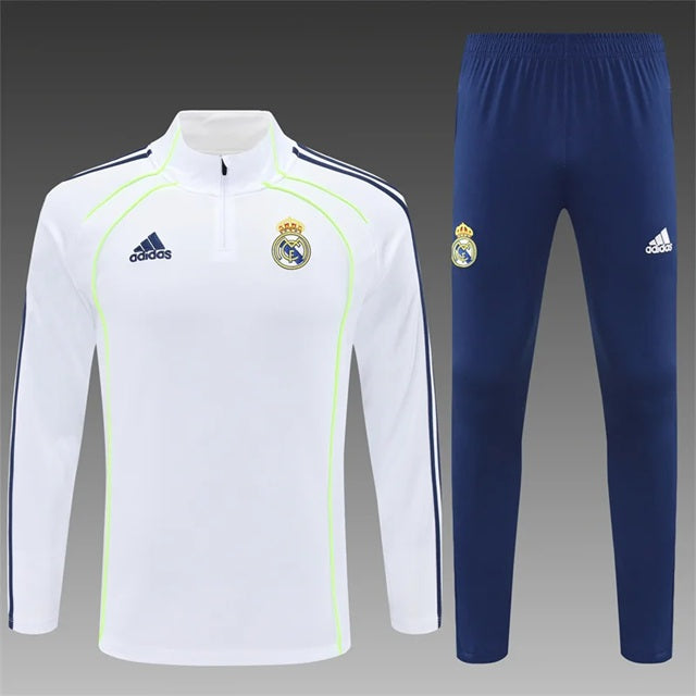 Real Madrid Half-Pull Trainingspak 'Wit-Blauw' 25/26 - VOLWASSENEN