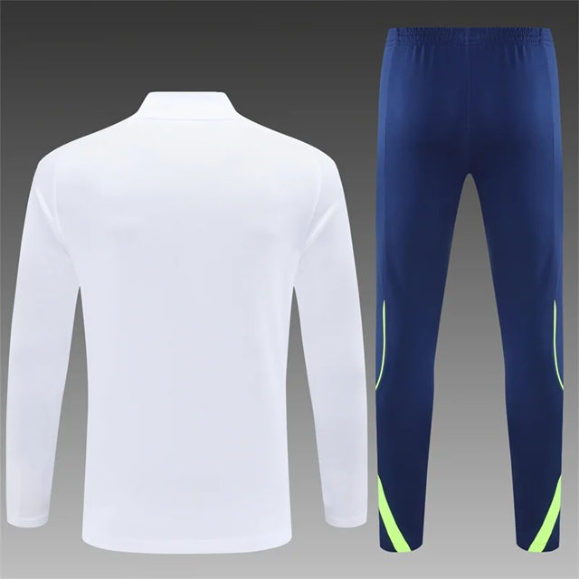 Real Madrid Half-Pull Trainingspak 'Wit-Blauw' 25/26 - VOLWASSENEN
