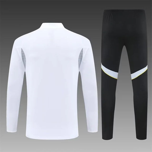 Real Madrid Half-Pull Trainingspak 'Wit-Zwart' 25/26 - VOLWASSENEN