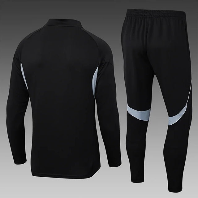 Real Madrid Half-Pull Trainingspak 'Zwart-Grijs' 25/26 - KINDEREN