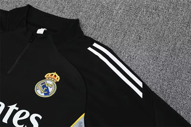 Real Madrid Half-Pull Trainingspak 'Zwart' 25/26 - VOLWASSENEN