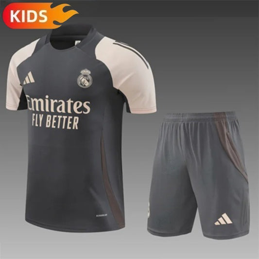Real Madrid Trainingskit 'Grijs-Beige' 25/26 - KINDEREN