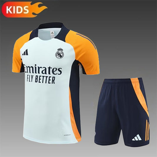 Real Madrid Trainingskit 'Wit-Blauw-Oranje' 25/26 - KINDEREN