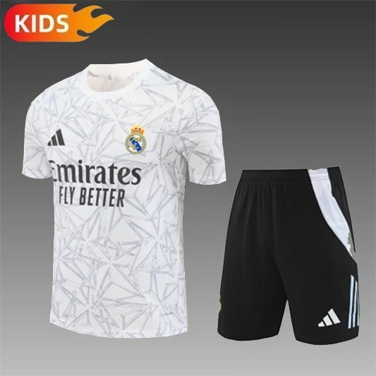 Real Madrid Trainingskit 'Wit-Grijs' 25/26 - KINDEREN