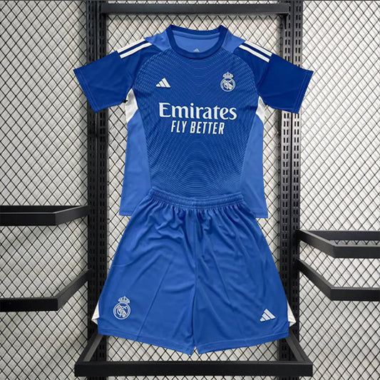 Real Madrid Keeper Voetbalkit 'Blauw' 25/26 - KINDEREN