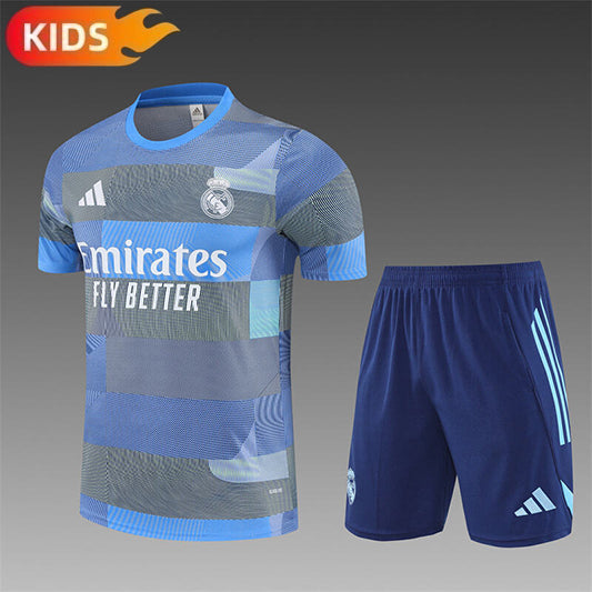 Real Madrid Trainingskit 'Blauw-Grijs' 25/26 - KINDEREN