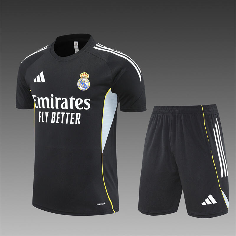 Real Madrid Trainingskit 'Zwart' 25/26 - VOLWASSENEN