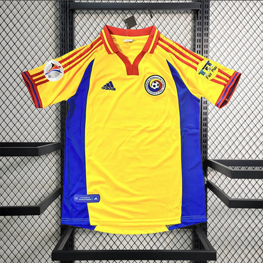 Roemenie Retro 'Thuis' Voetbalshirt 2000 - VOLWASSENEN