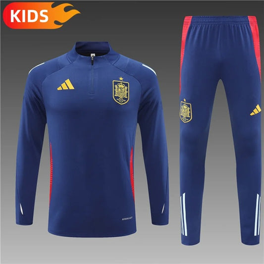 Spanje Half-Pull Zip Trainingspak 'Blauw' - KINDEREN