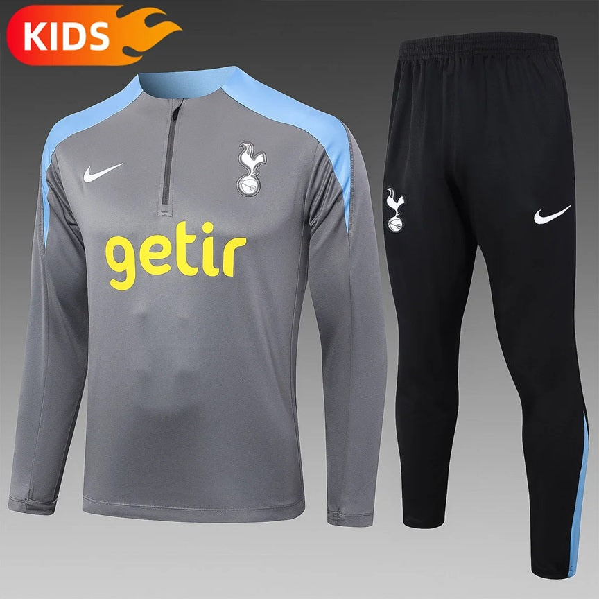 Tottenham Half-Pull Trainingspak 'Grijs' - KINDEREN