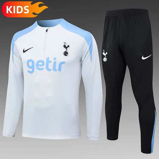 Tottenham Half-Pull Trainingspak 'Wit' - KINDEREN