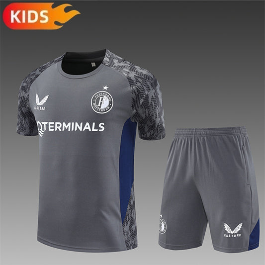 Feyenoord Trainingskit 'Grijs' 25/26 - KINDEREN