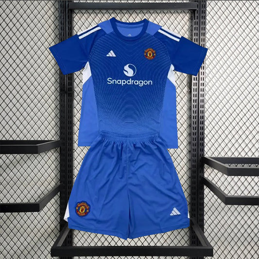 Manchester United Keeper Voetbalkit 'Blauw' 25/26 - KINDEREN