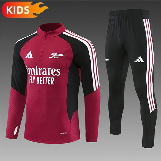 Arsenal Half-Pull Trainingspak 'Rordaux-Zwart' 26/27 - KINDEREN