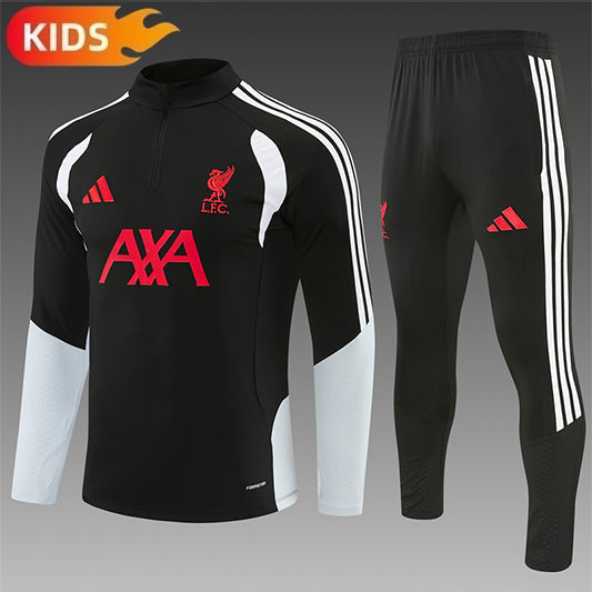 Liverpool Half-Pull Trainingspak 'Zwart' 26/27 - KINDEREN