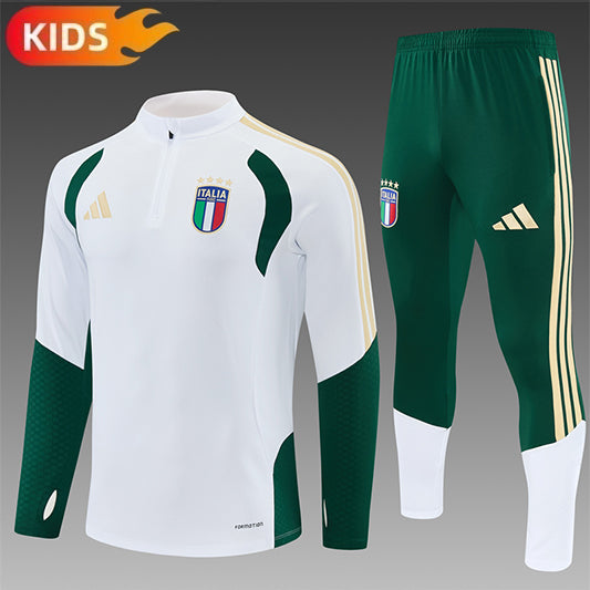 Italie Half-Pull Trainingspak 'Wit' 26/27 - KINDEREN