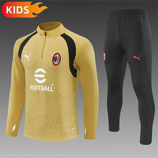 AC Milan Half-Pull Trainingspak 'Goud' 26/27 - KINDEREN