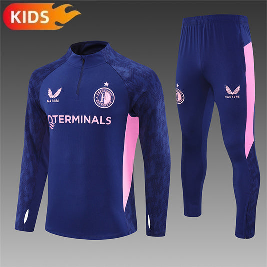 Feyenoord Half-Pull Trainingspak 'Blauw' 25/26 - KINDEREN