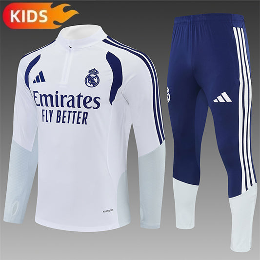 Real Madrid Half-Pull Trainingspak 'Wit' 26/27 - KINDEREN