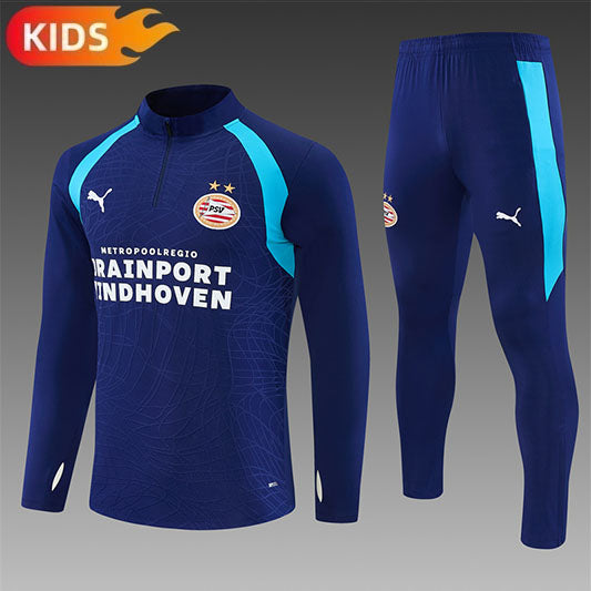 PSV Eindhoven Half-Pull Trainingspak 'Donkerblauw' 26/27 - KINDEREN