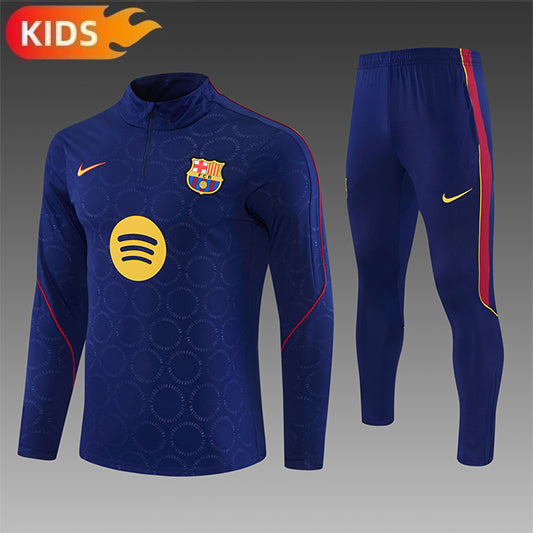 Barcelona Half-Pull Trainingspak 'Koningsblauw' 26/27 - KINDEREN
