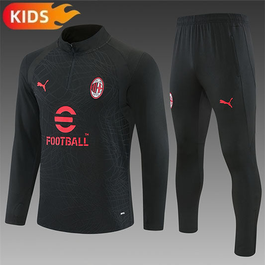 AC Milan Half-Pull Trainingspak 'Zwart' 26/27 - KINDEREN