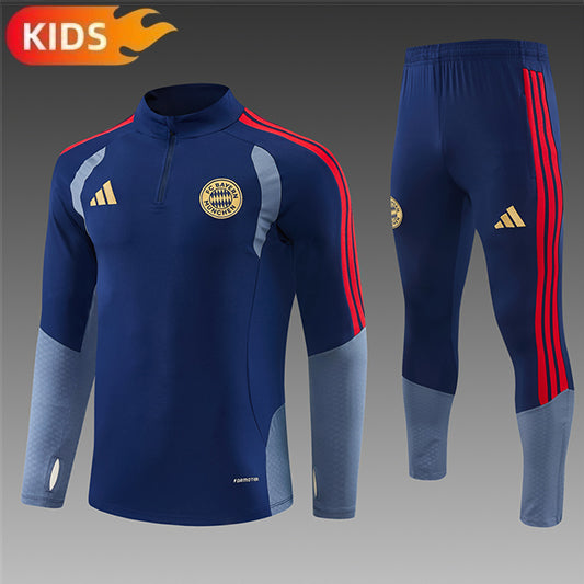 Bayern Munchen Half-Pull Trainingspak 'Blauw' 26/27 - KINDEREN