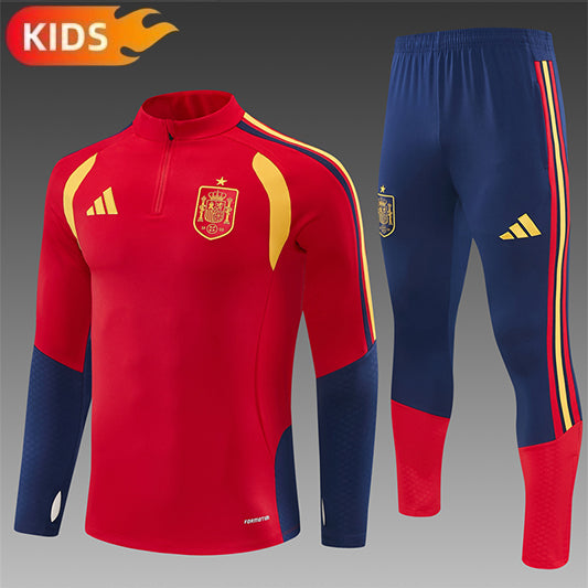 Spanje Half-Pull Trainingspak 'Rood' 26/27 - KINDEREN