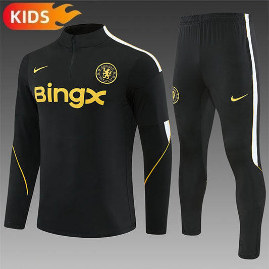 Chelsea Half-Pull Trainingspak 'Zwart' 26/27 - KINDEREN