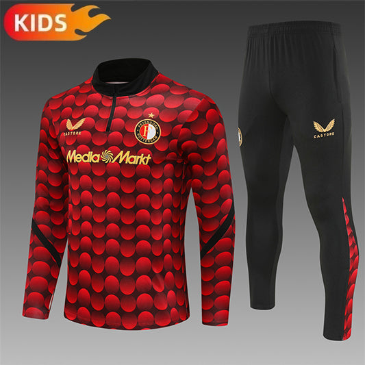 Feyenoord Half-Pull Trainingspak 'Rood' 25/26 - KINDEREN