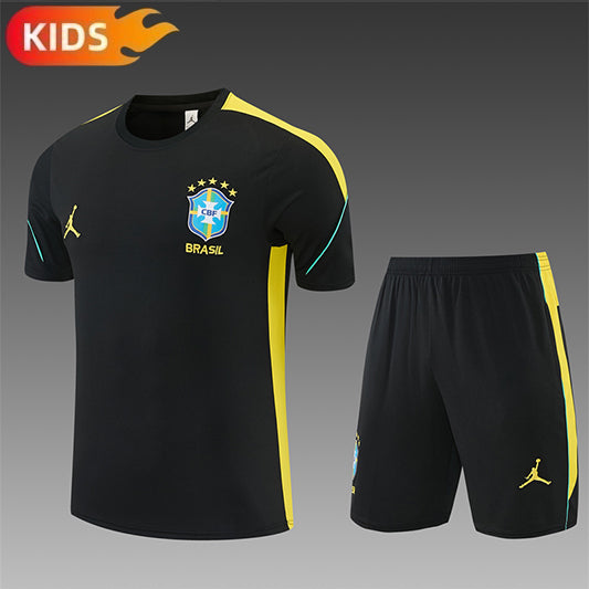 Brazilie Trainingskit 'Zwart-Geel' 26/27 - KINDEREN