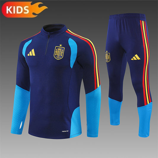 Spanje Half-Pull Trainingspak 'Marineblauw' 26/27 - KINDEREN
