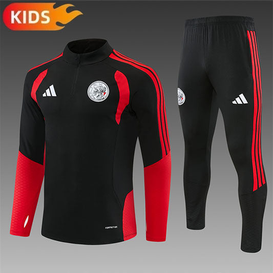 Ajax Half-Pull Trainingspak 'Zwart' 26/27 - KINDEREN