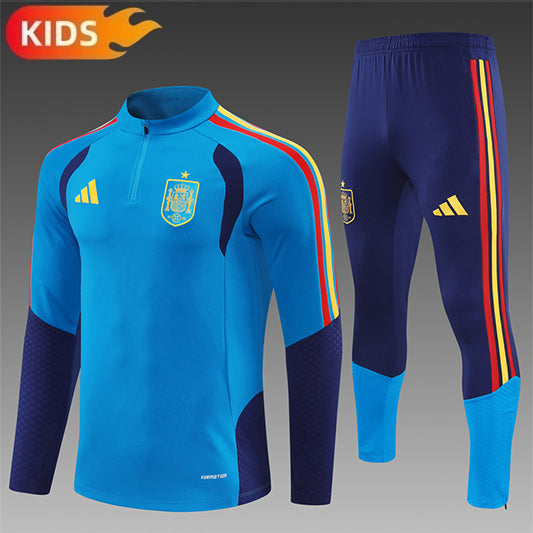 Spanje Half-Pull Trainingspak 'Blauw' 26/27 - KINDEREN