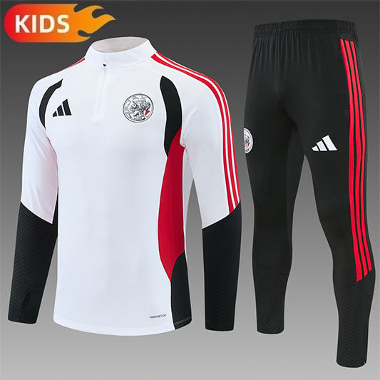 Ajax Half-Pull Trainingspak 'Wit' 26/27 - KINDEREN