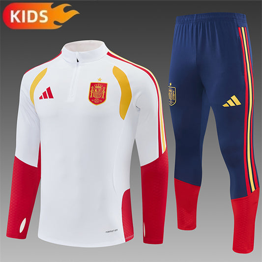 Spanje Half-Pull Trainingspak 'Wit' 26/27 - KINDEREN