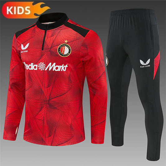 Feyenoord Half-Pull Trainingspak 'Rood' 26/27 - KINDEREN